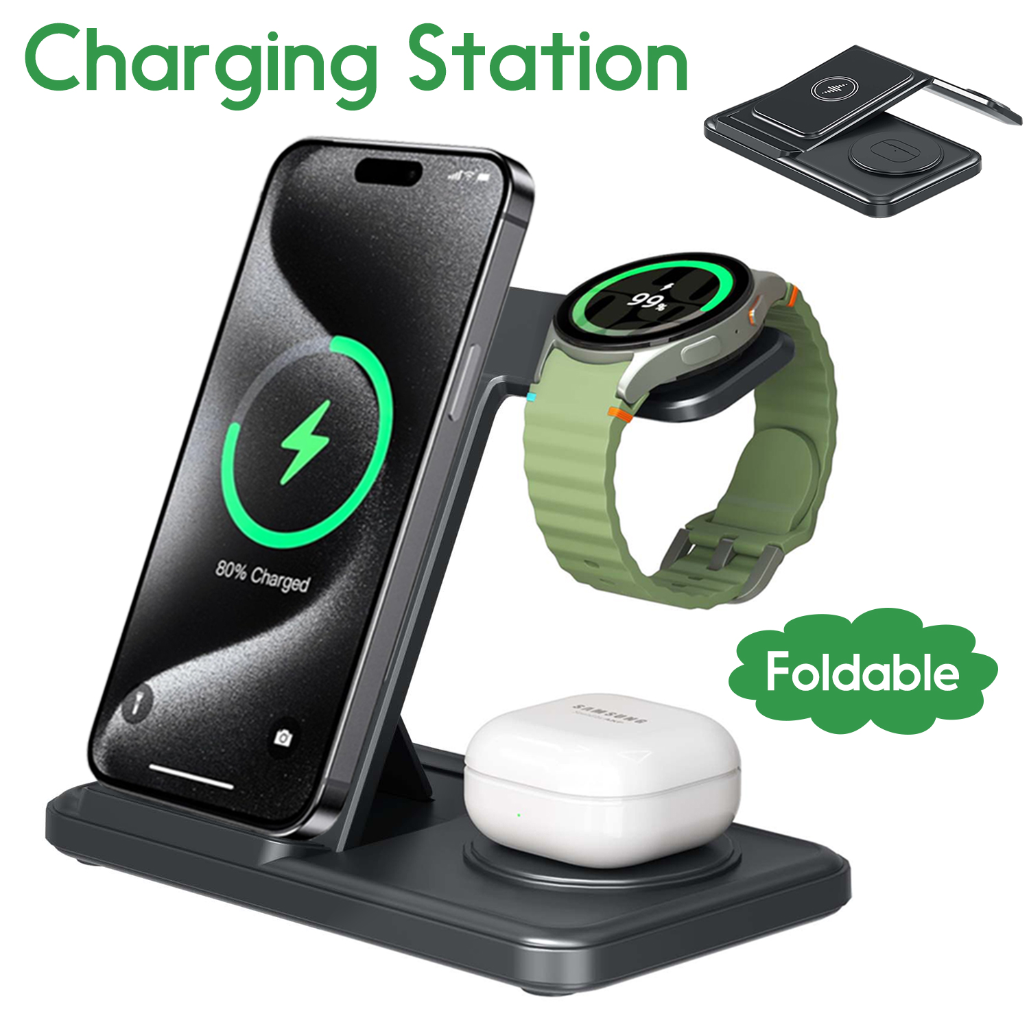 Smartwatch Apple Watch - Desktop 3-in-1 Wireless Charger Station For