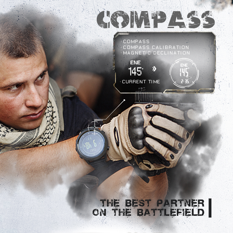 Smartwatch Military Watches For Men - NORTH EDGE Apache46 Smart Digital Watch