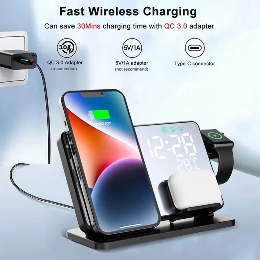 Wireless Charger Alarm Clock S - Smartwatch Apple Watch のレビューと価格