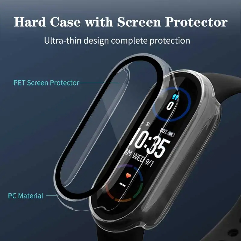 Tempered Glass+PC Case For Xia - Smartwatch Watches Xiaomi のレビューと価格