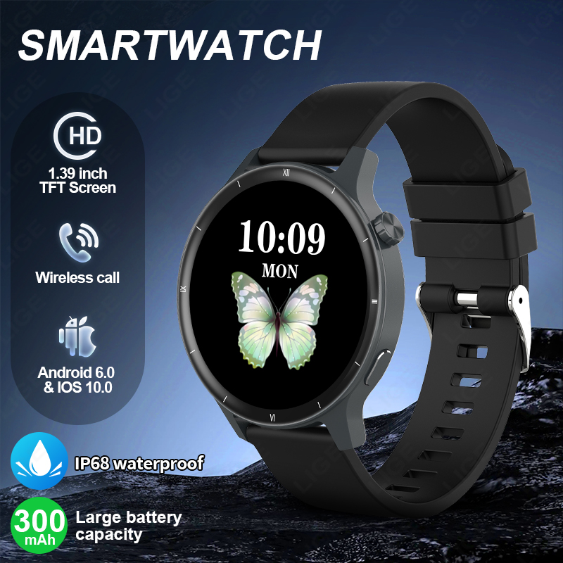 LIGE Men's Smart Watch Bluetoo - Smartwatch Watches For Sale のレビューと価格