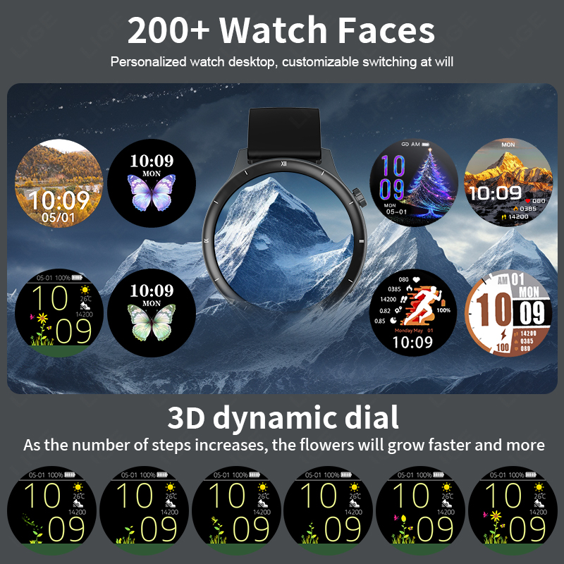 LIGE Men's Smart Watch Bluetoo - Smartwatch Watches For Sale のレビューと価格