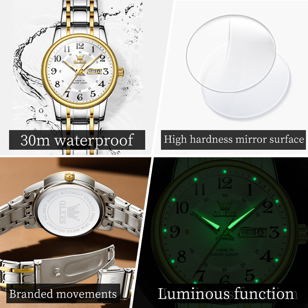 OLEVS 2891 Luxury Brand Fashio - Anti-Magnetic Watch のレビューと価格