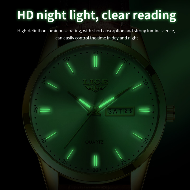 LIGE Man Watch Fashion Leather - Smartwatch Military Watches For Men のレビューと価格