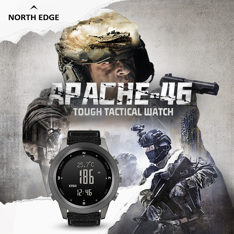 NORTH EDGE Apache46 Smart Digi - Smartwatch Military Watches For Men のレビューと価格