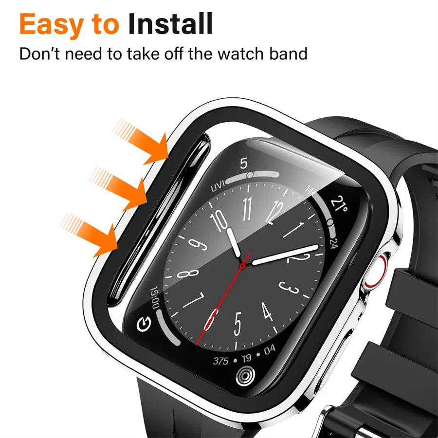 Glass+cover For Apple Watch ca - Smartwatch Watches For Girls のレビューと価格