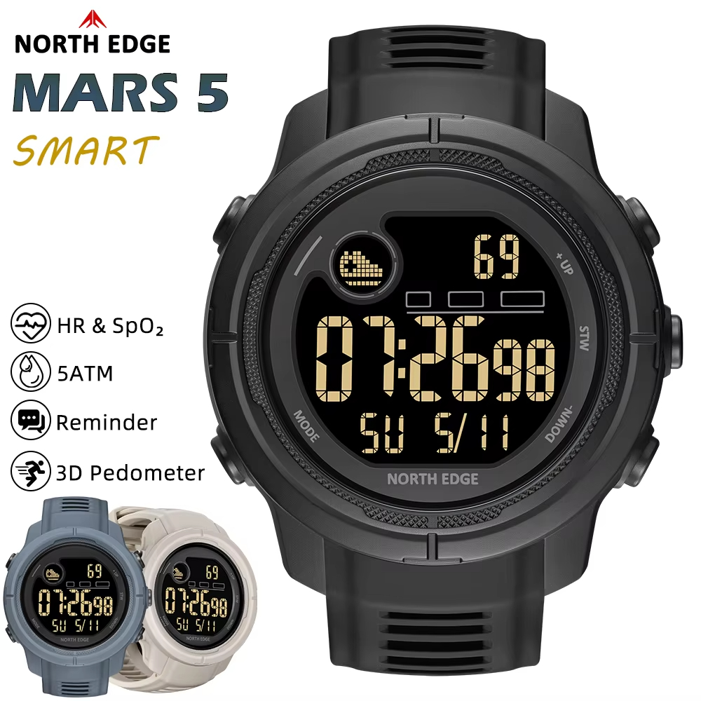 NORTH EDGE NEW MARS 5 Men's Di - Smartwatch Military Watches For Men のレビューと価格