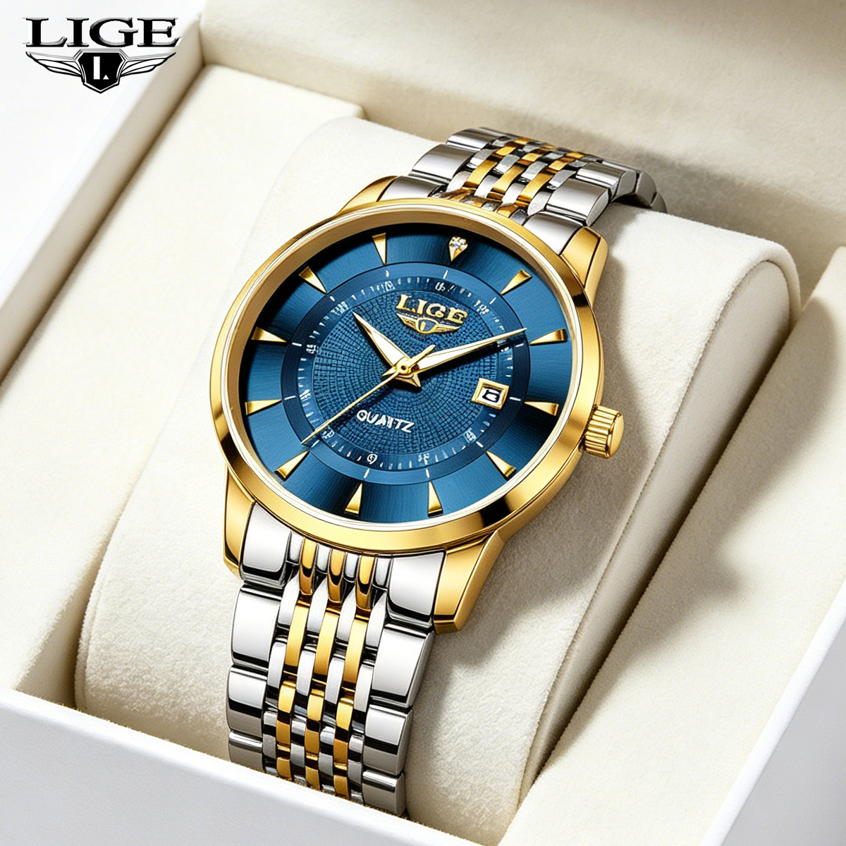 LIGE New 2025 Luxury Man Watch - Anti-Magnetic Watch のレビューと価格