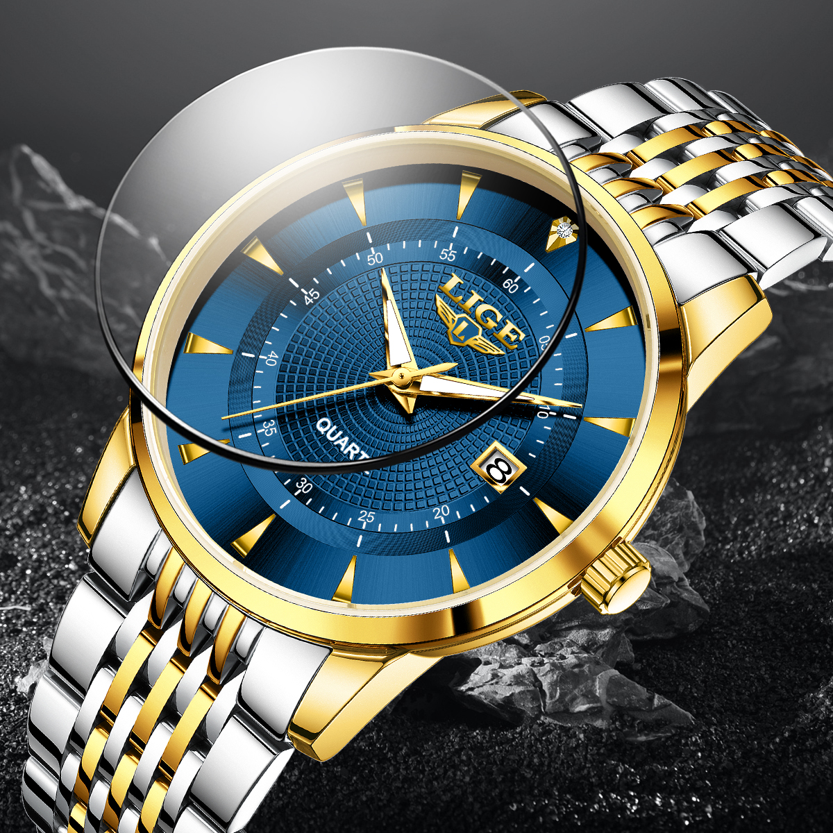 LIGE New 2025 Luxury Man Watch - Anti-Magnetic Watch のレビューと価格