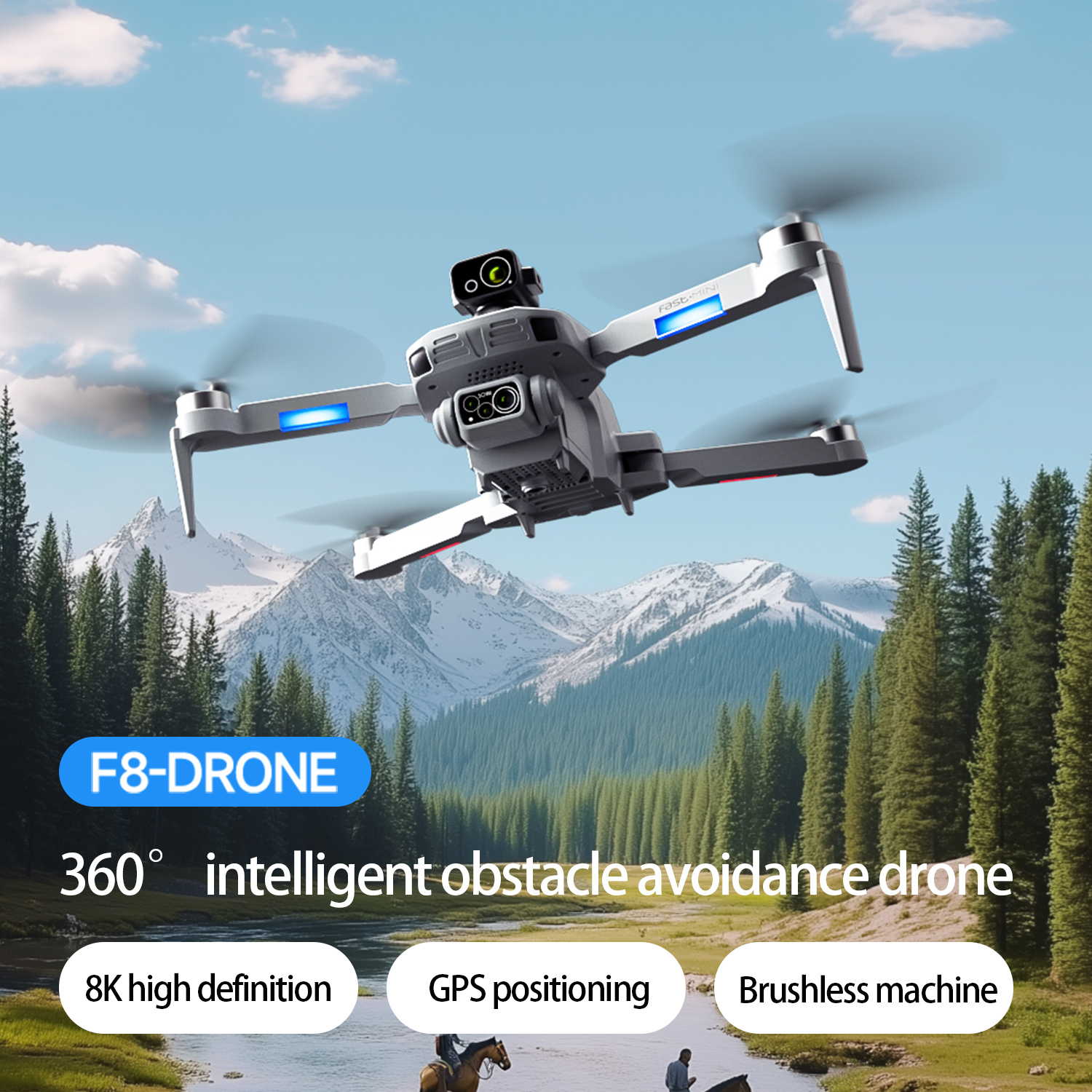 New F8 PRO MAX GPS Drone with  - Hybrid Smartwatch のレビューと価格