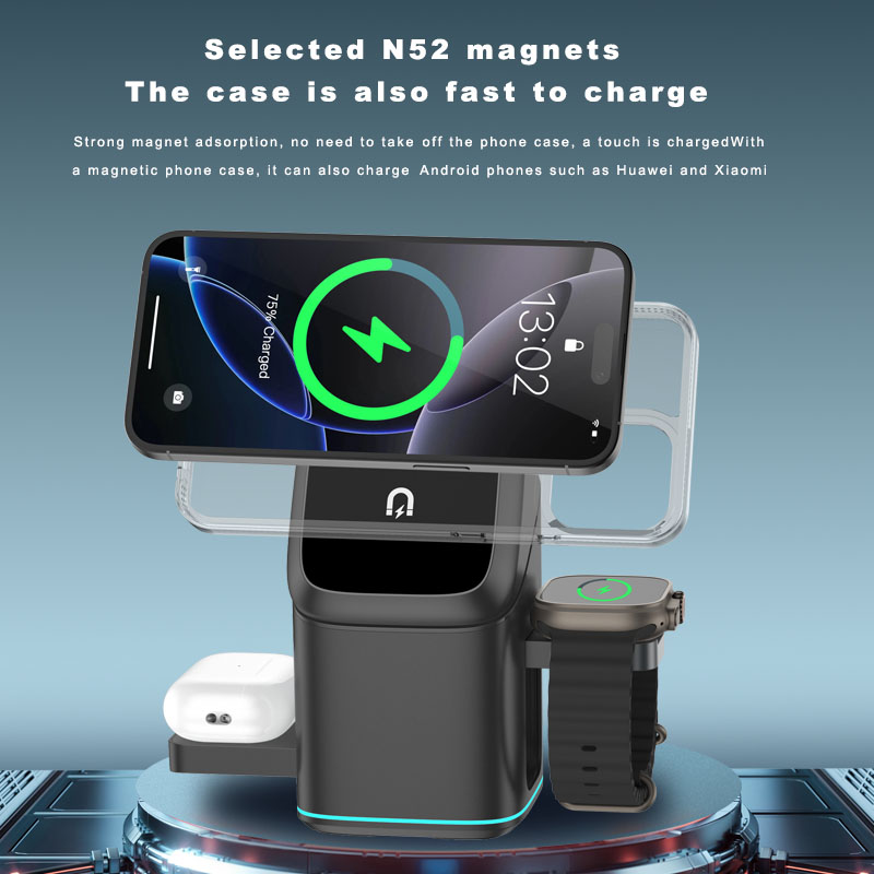 3 in 1 Magnetic Wireless Charg - Iwatch Smartwatch のレビューと価格