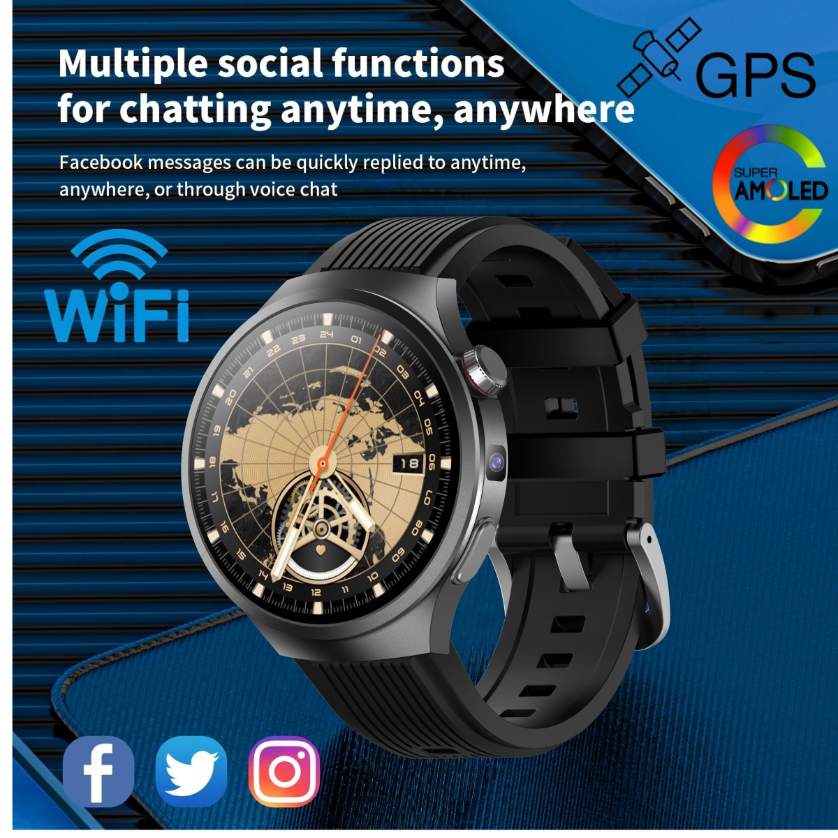 VP30 4G 5G Cellular Smart Watc - Smartwatch Watch Whatsapp のレビューと価格