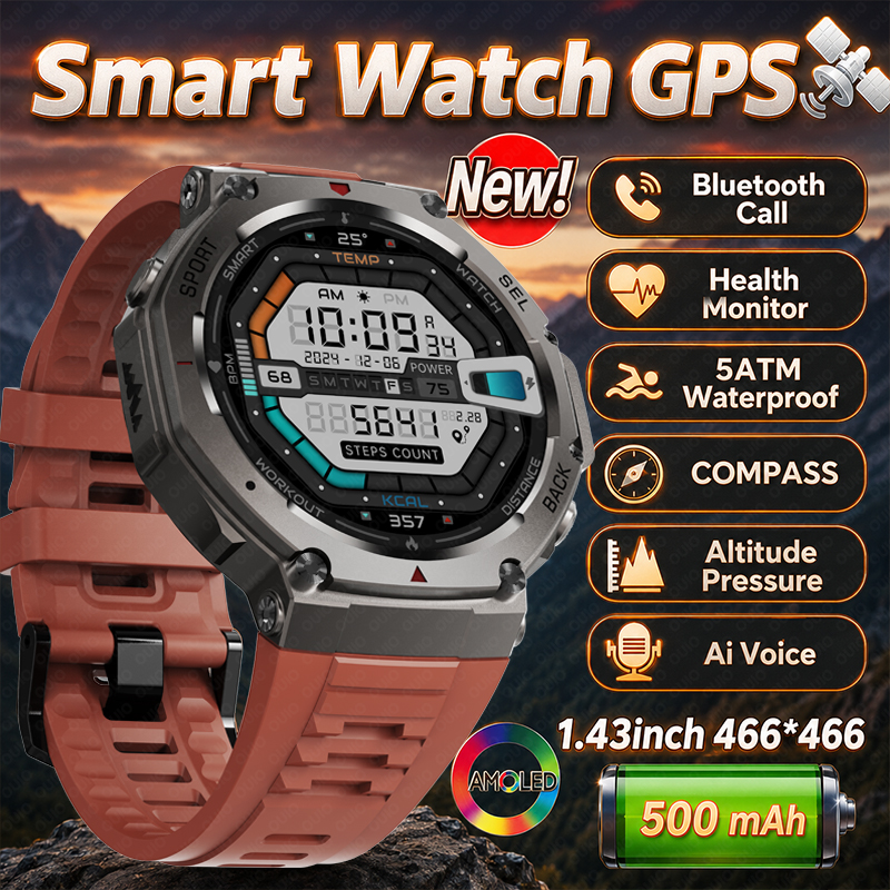2026 New Military DM58 GPS Sma - Smartwatch Military Watches For Men のレビューと価格
