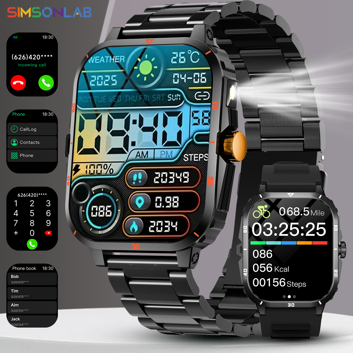 2025 NEW Military Smartwatch 2 - Smartwatch Military Watches For Men のレビューと価格