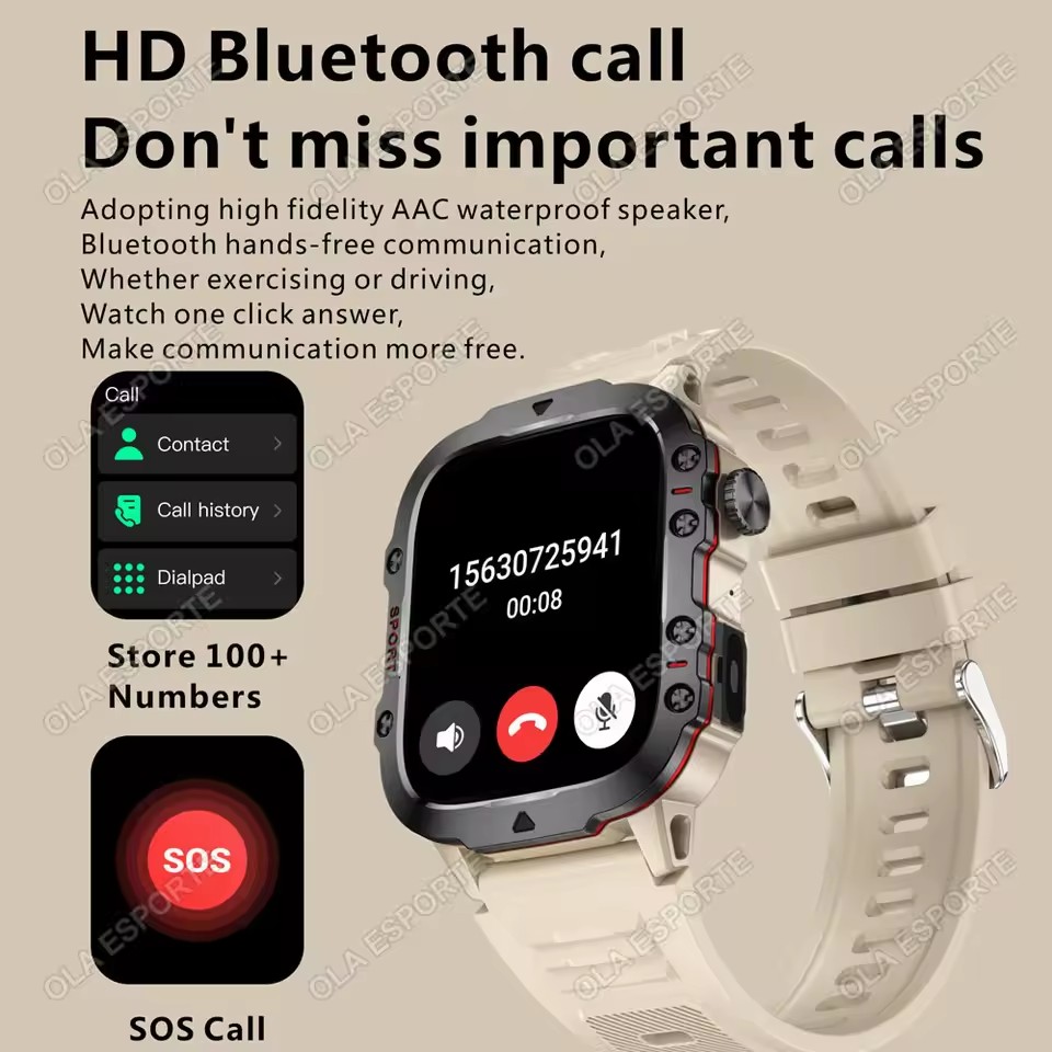 2026 New Military Smart Watch  - Smartwatch Military Watches For Men のレビューと価格