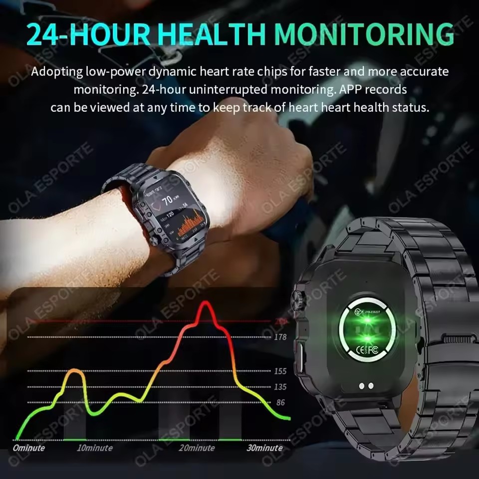 2026 New Military Smart Watch  - Smartwatch Military Watches For Men のレビューと価格