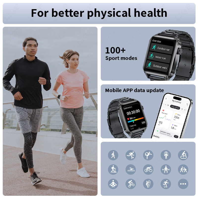 LIGE Smart Watch Sport Fitness - Smartwatch Watches For Sale のレビューと価格