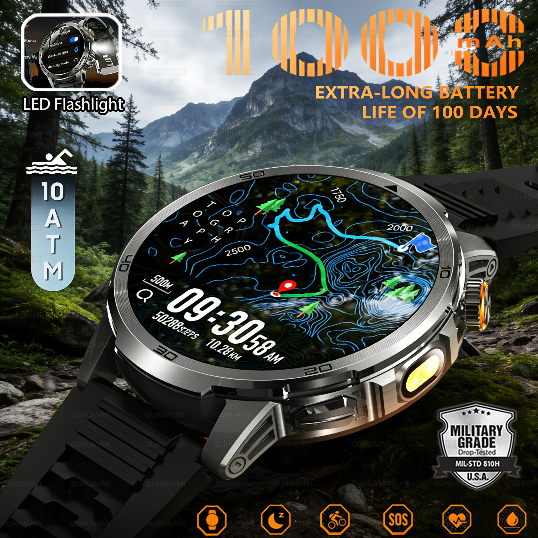 2026 New Outdoor Military 1.85 - Smartwatch Military Watches For Men のレビューと価格