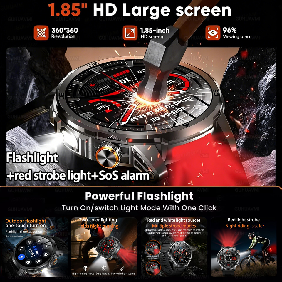 2026 New Outdoor Military 1.85 - Smartwatch Military Watches For Men のレビューと価格