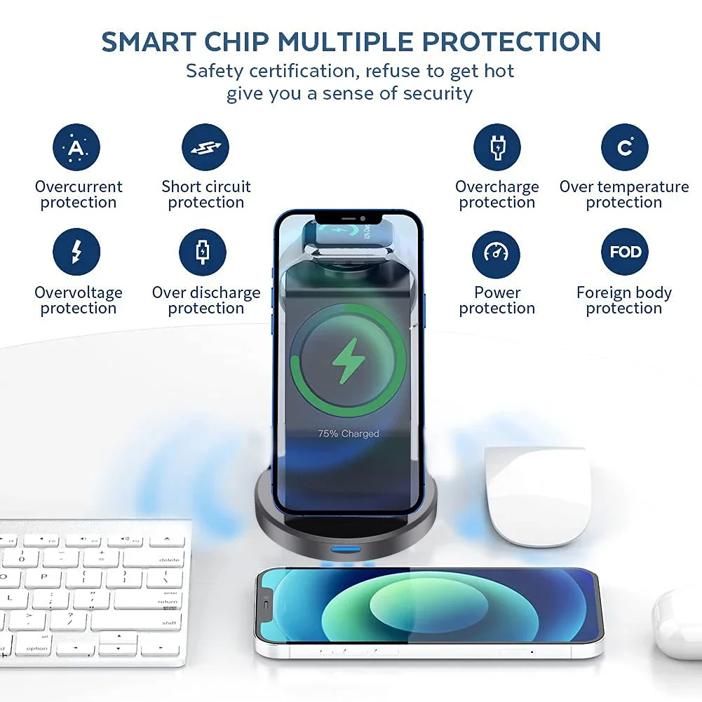 3 In 1 Magnetic Wireless Charg - Iwatch Smartwatch のレビューと価格