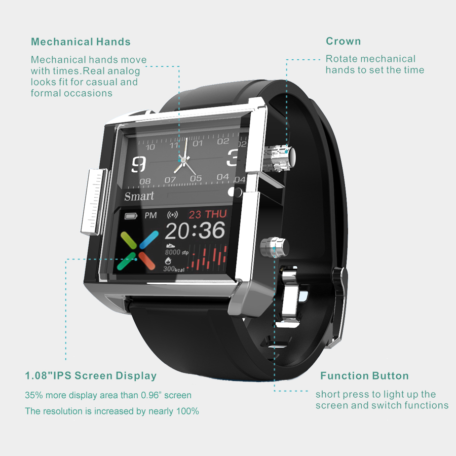 T9 Hybrid Smartwatch Heart Rat - Hybrid Smartwatch のレビューと価格