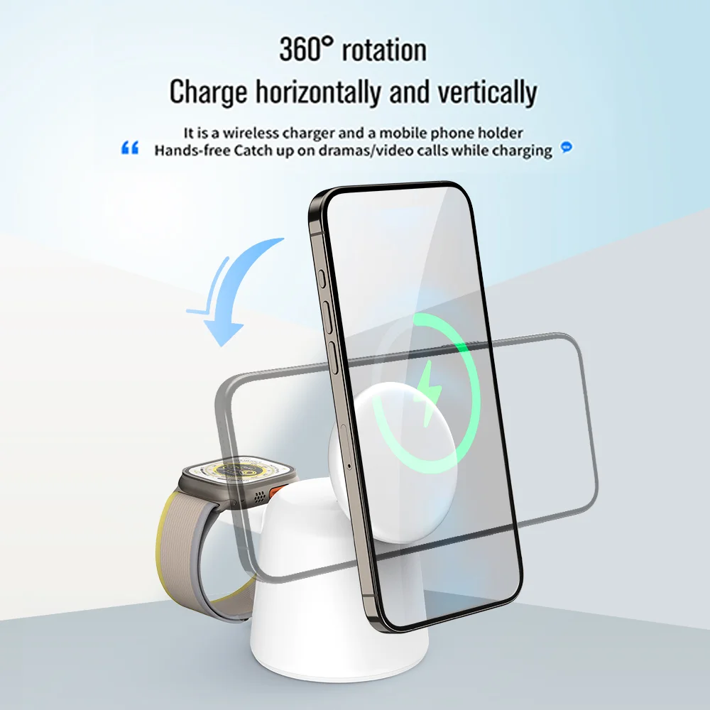 3 in 1 Magnetic Wireless Charg - Smartwatch Apple Watch のレビューと価格