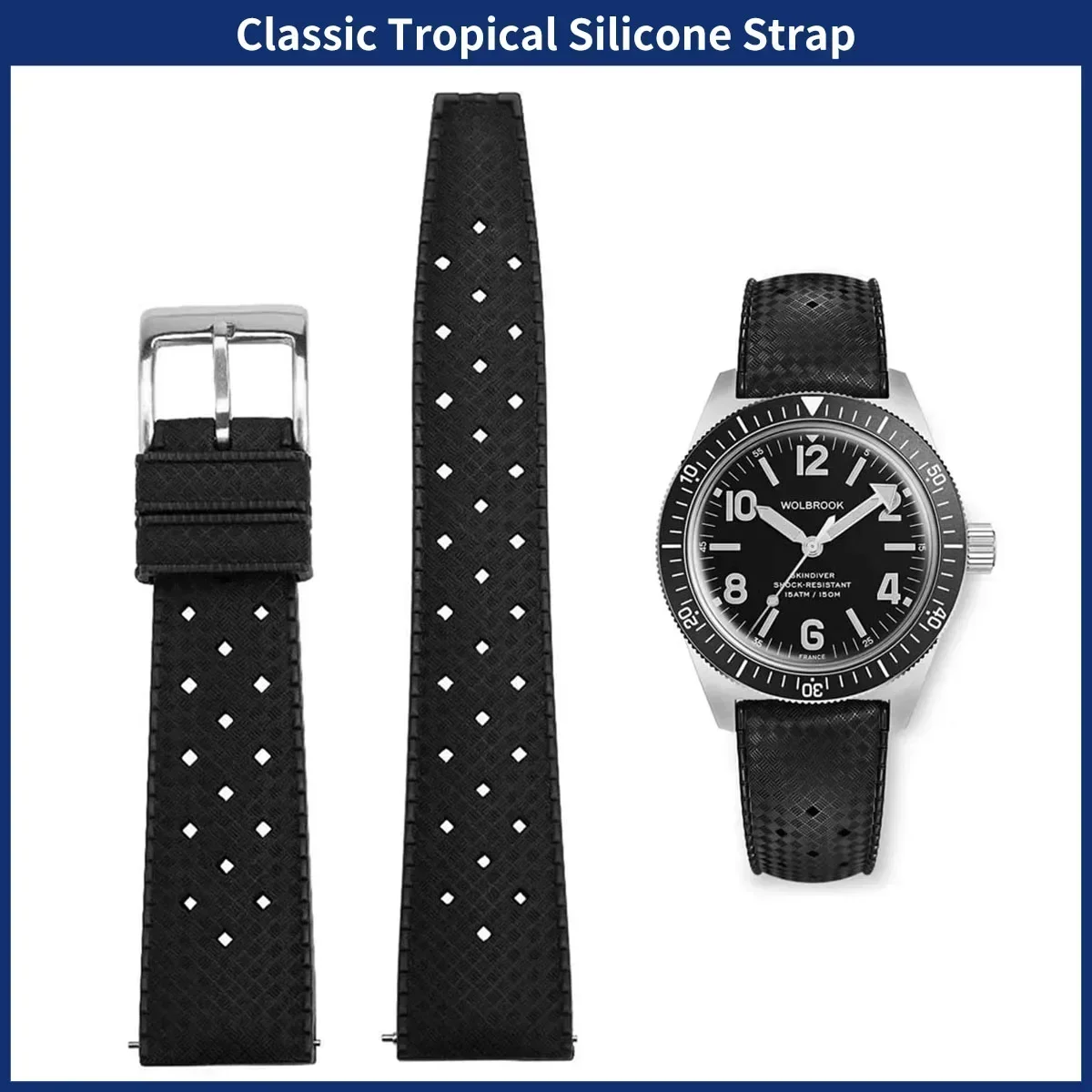 FKM watch Strap 20mm 22mm Trop - Watches Rolex Smartwatch のレビューと価格