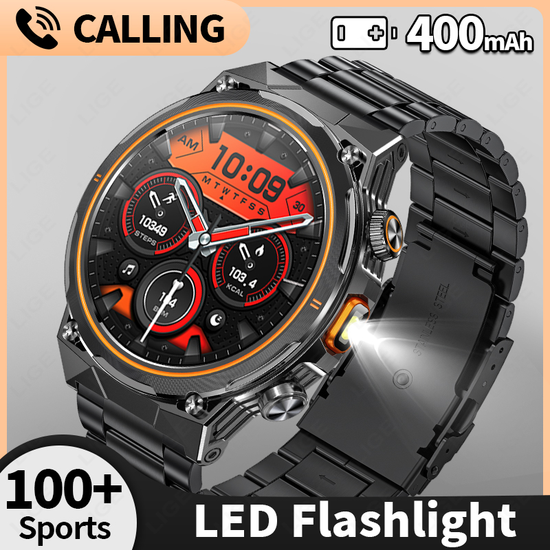 LIGE 2026 Military Smartwatch  - Smartwatch Watches For Sale のレビューと価格