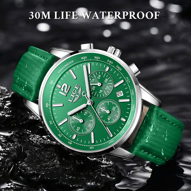 LIGE Casual Leather Watch For  - Smartwatch Military Watches For Men のレビューと価格