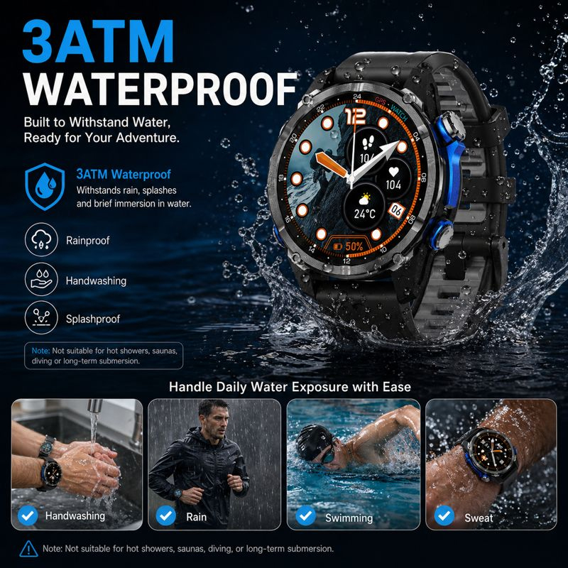 HD350 Pro Military Grade AGPS  - Smartwatch Military Watches For Men のレビューと価格