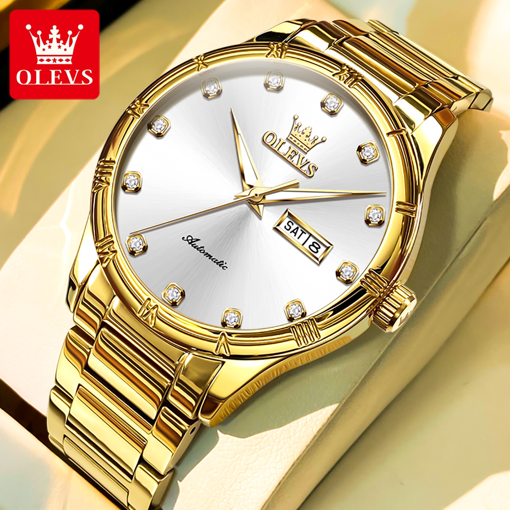 OLEVS Men's Watches Luxury Cas - Anti-Magnetic Watch のレビューと価格