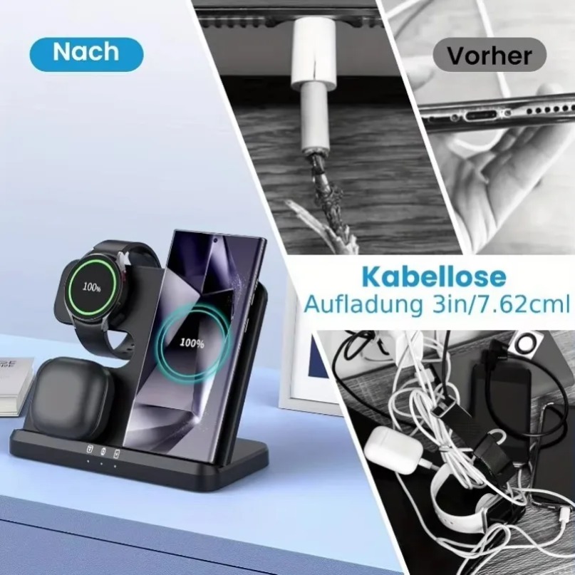 3 In 1 Wireless Charger Stand  - Watches Smartwatch Samsung のレビューと価格