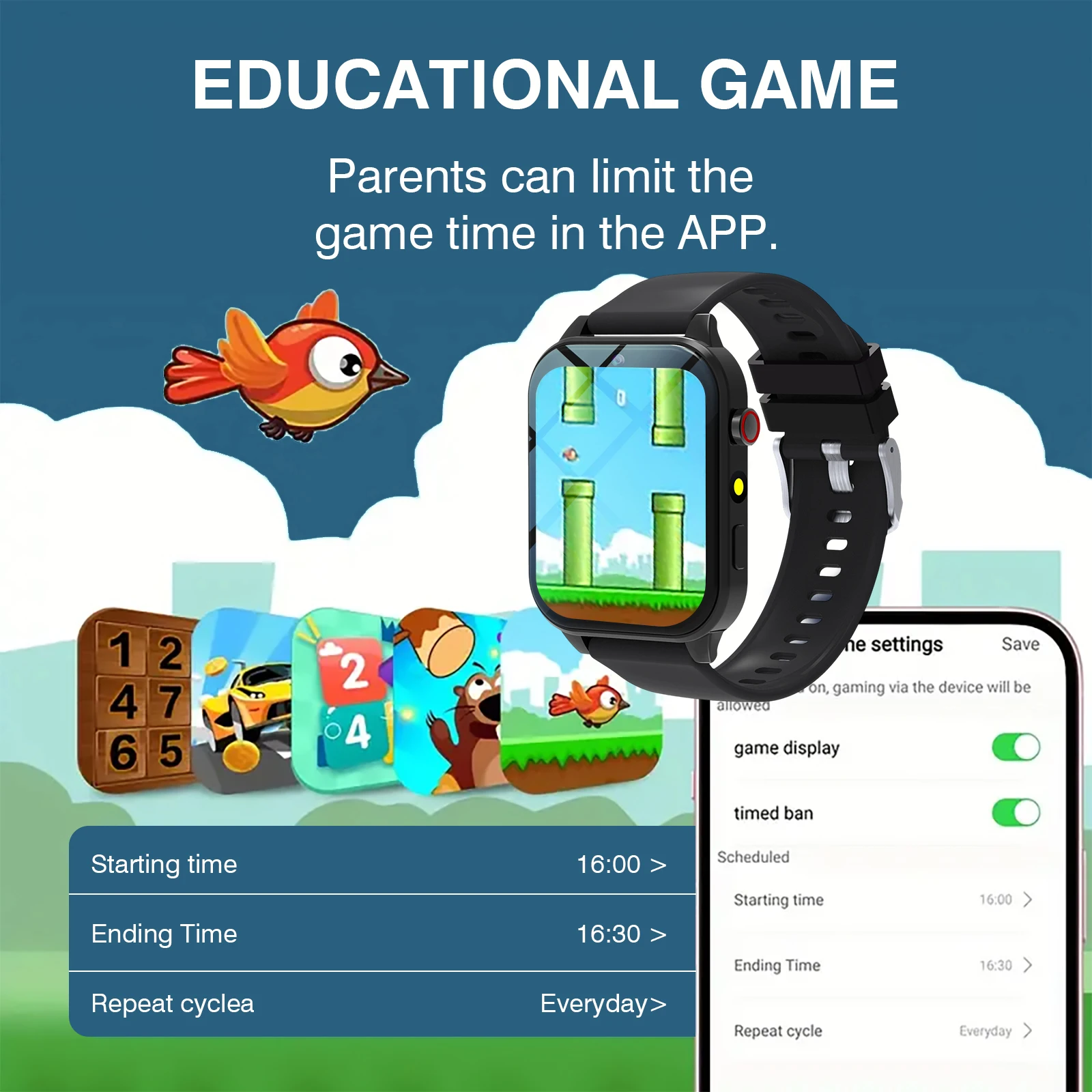 Kids′s Smart Watch 18 Games Ca - Smartwatch Watches Gift For Boys のレビューと価格