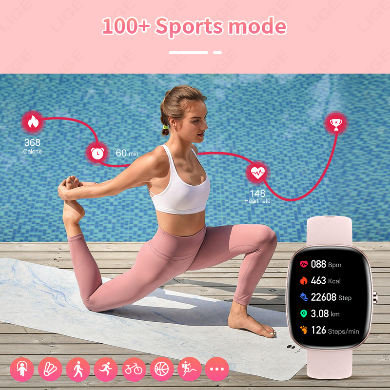 LIGE Women's Smart Watch Bluet - Smartwatch Watches For Sale のレビューと価格