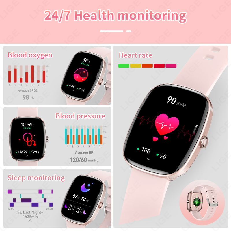 LIGE Women's Smart Watch Bluet - Smartwatch Watches For Sale のレビューと価格