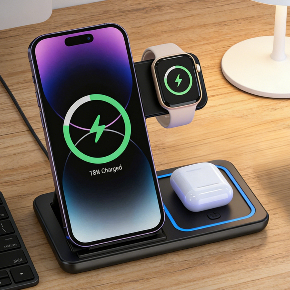 Foldable 3 in 1 Wireless Charg - Smartwatch Apple Watch のレビューと価格