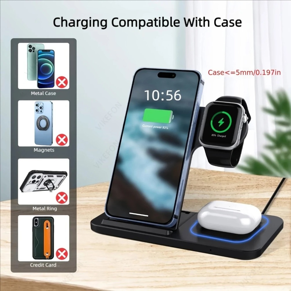 Foldable 3 in 1 Wireless Charg - Smartwatch Apple Watch のレビューと価格
