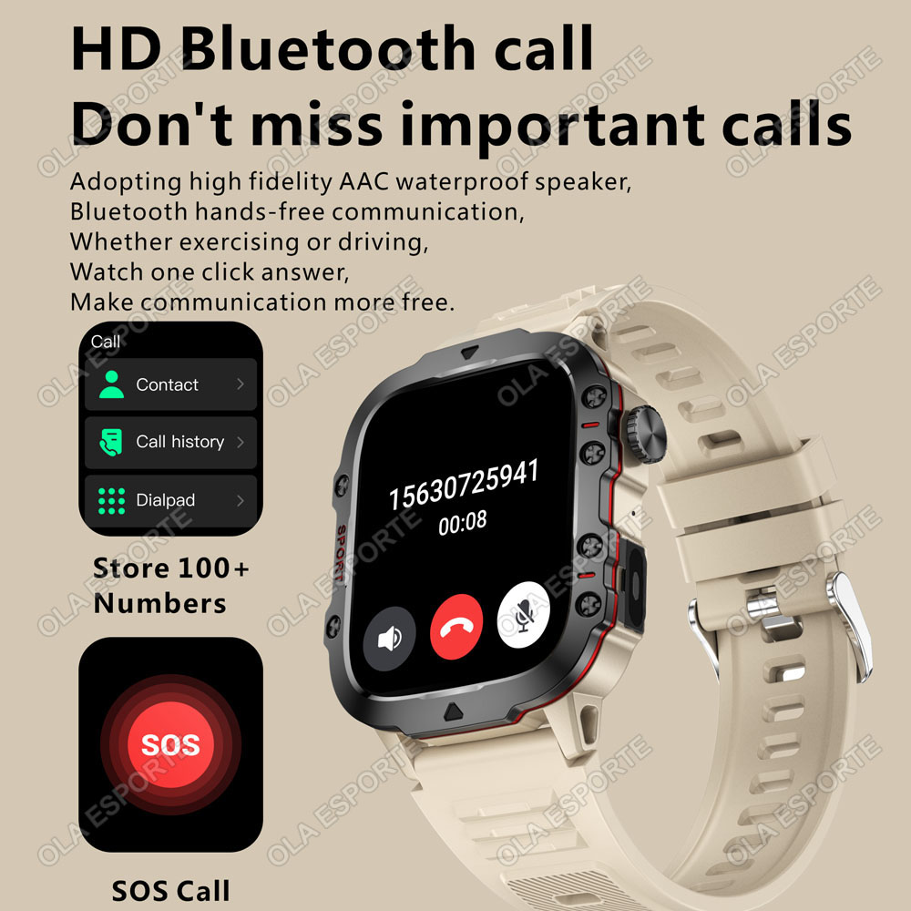 2026 New Military Smart Watch  - Smartwatch Military Watches For Men のレビューと価格