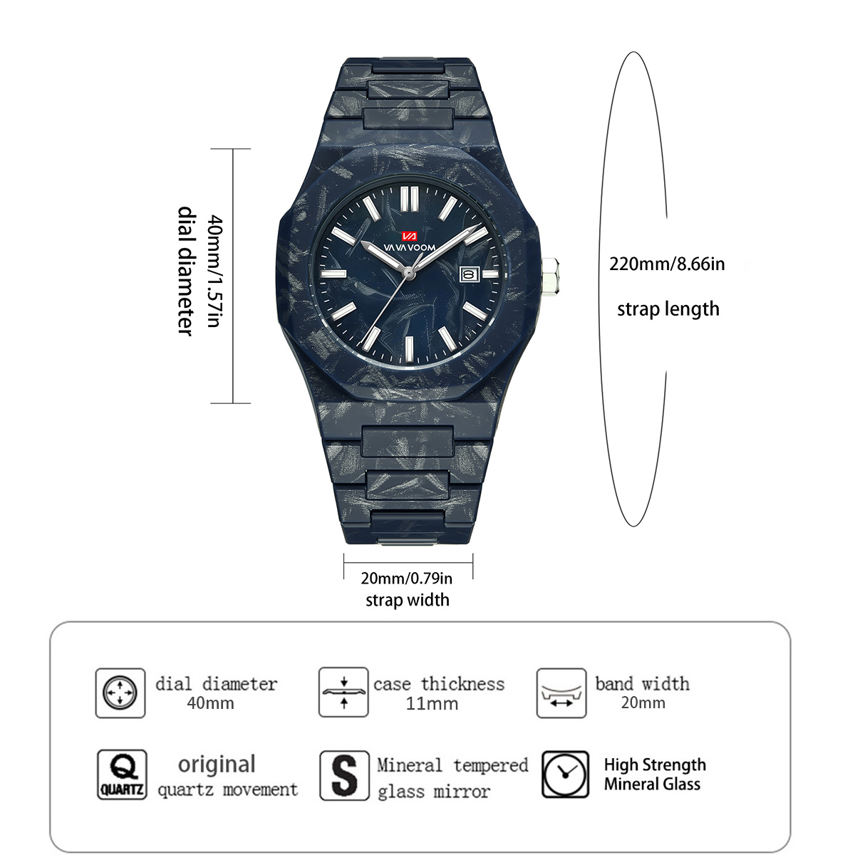 VA VA VOOM Men Watches Quartz  - Smartwatch Military Watches For Men のレビューと価格