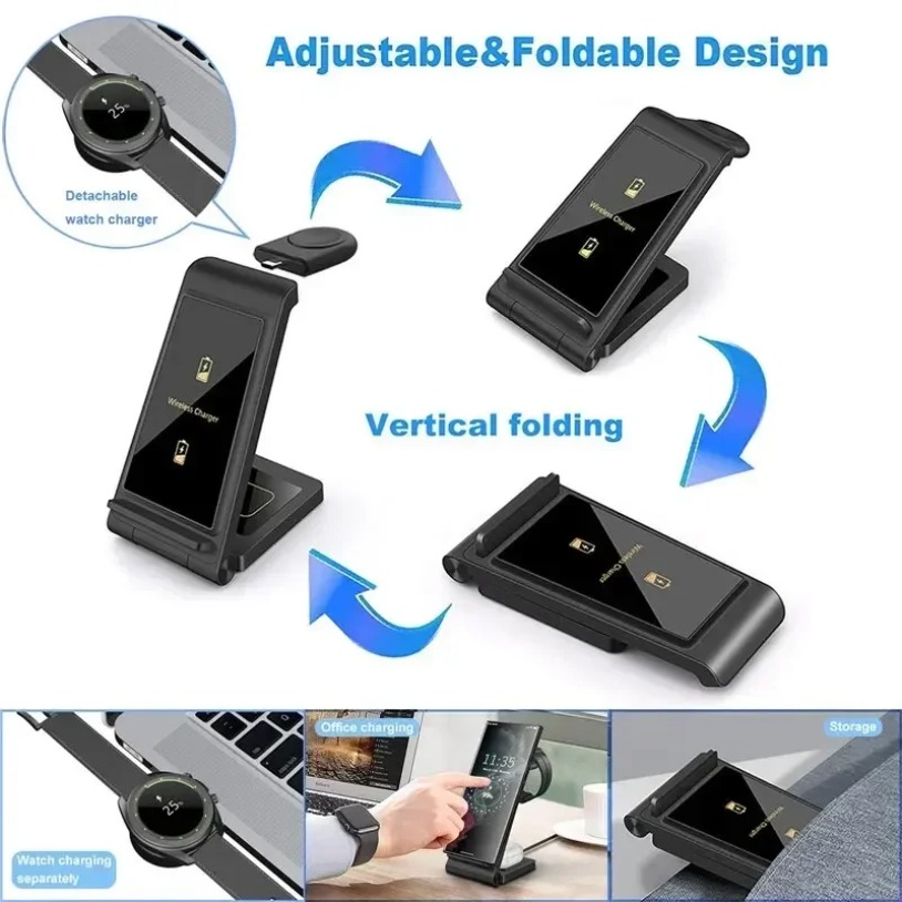 3 in 1 Wireless Charger Stand  - Watches Smartwatch Samsung のレビューと価格