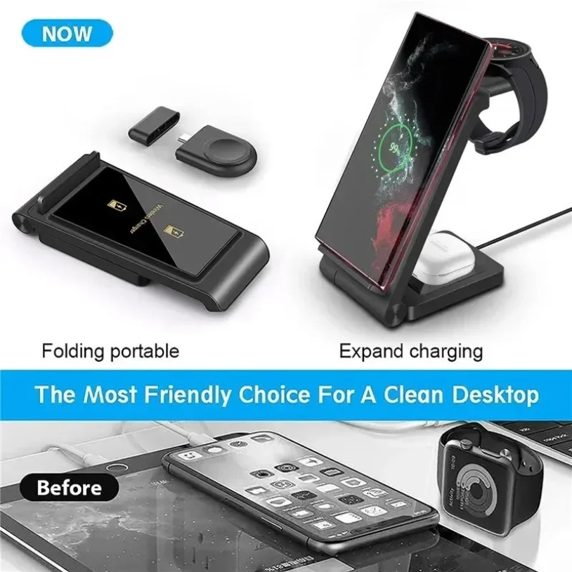 3 in 1 Wireless Charger Stand  - Watches Smartwatch Samsung のレビューと価格