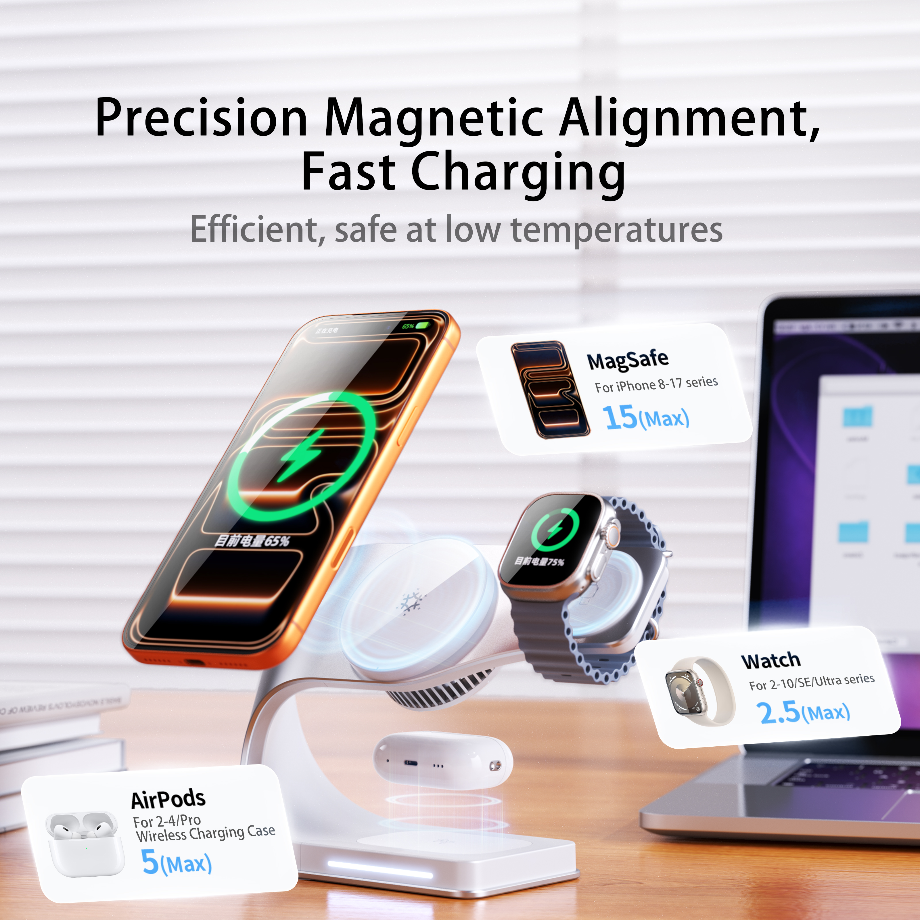 4 in 1 Wireless Heat Dissipati - Smartwatch Apple Watch のレビューと価格