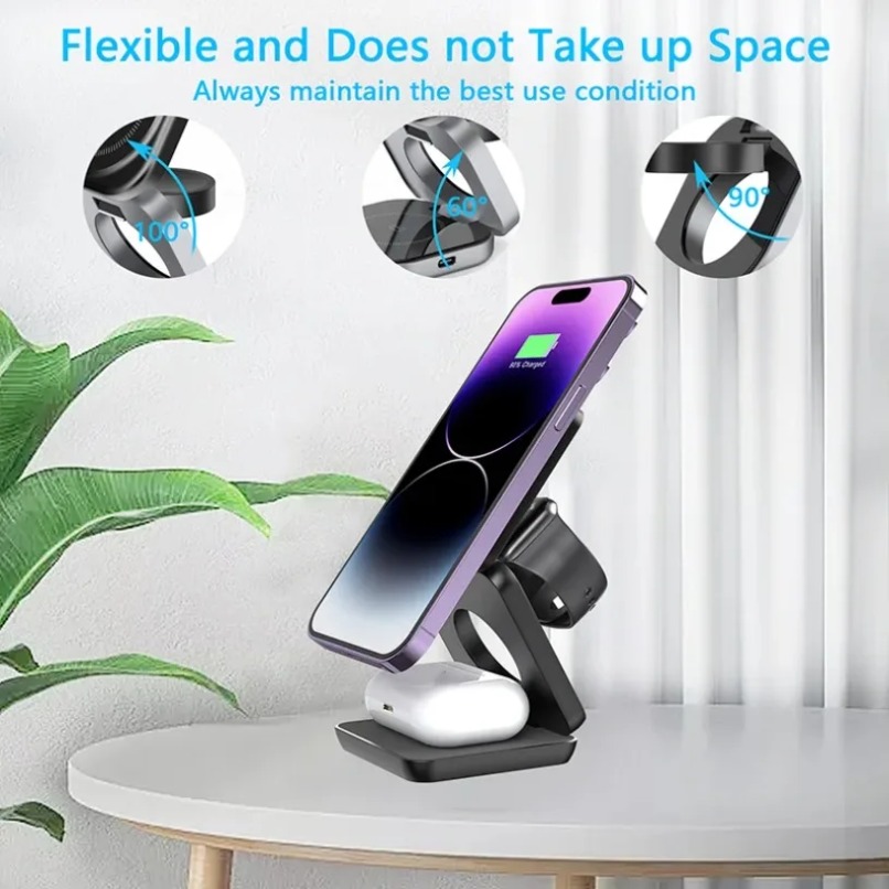 3 in 1 Foldable Magnetic Wirel - Smartwatch Apple Watch のレビューと価格