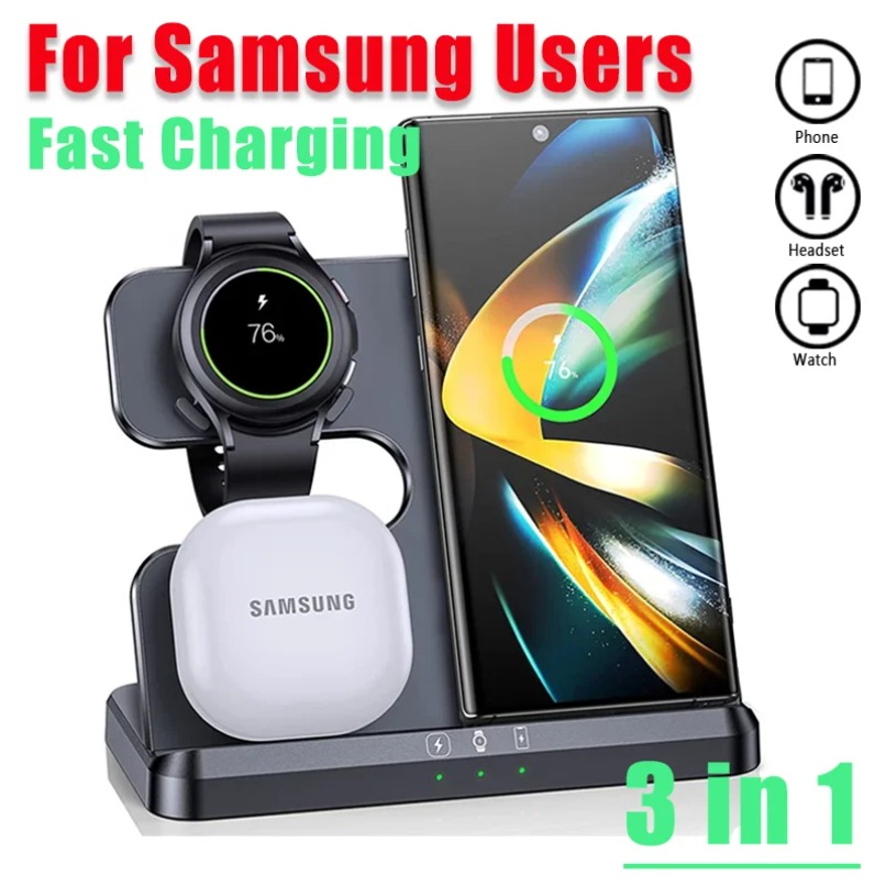 3 in 1 Fast Wireless Charger S - Watches Smartwatch Samsung のレビューと価格