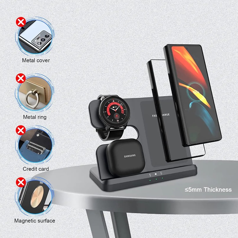 3 in 1 Fast Wireless Charger S - Watches Smartwatch Samsung のレビューと価格