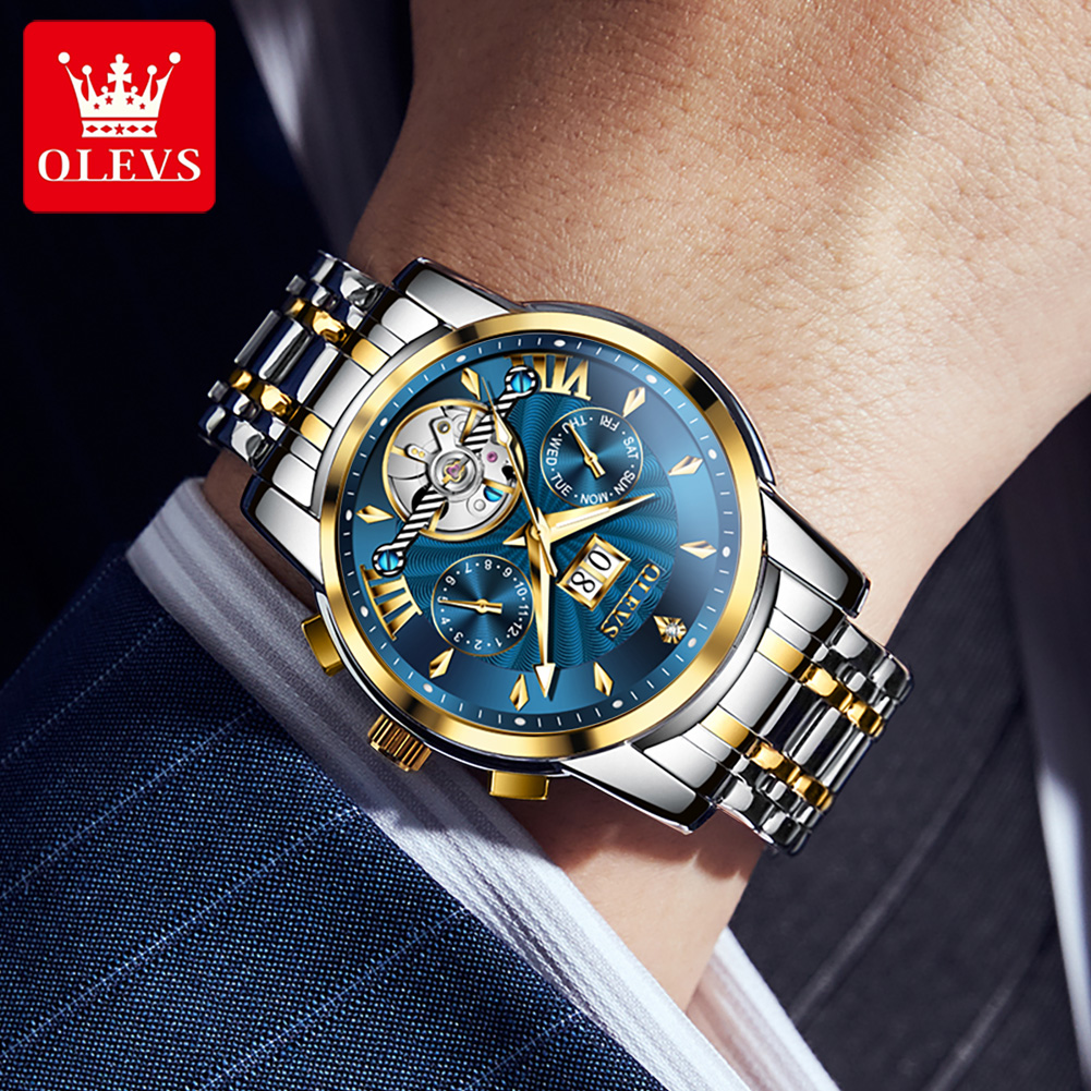 OLEVS Men Watches Luxury Fashi - Anti-Magnetic Watch のレビューと価格
