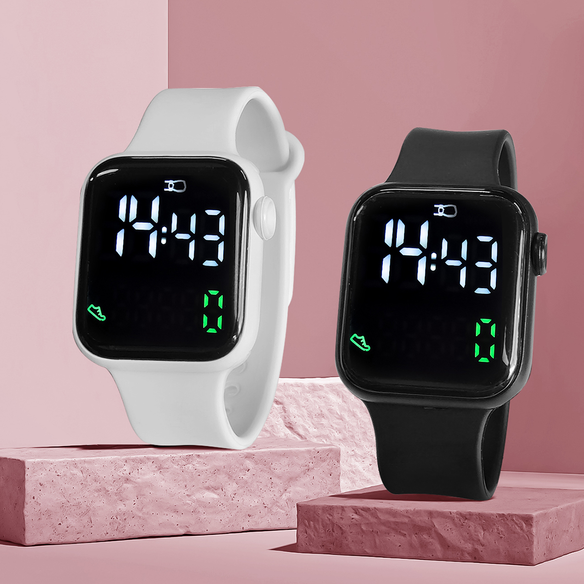 New 2PCS Student Minimalist Sm - Smartwatch Watches For Girls のレビューと価格