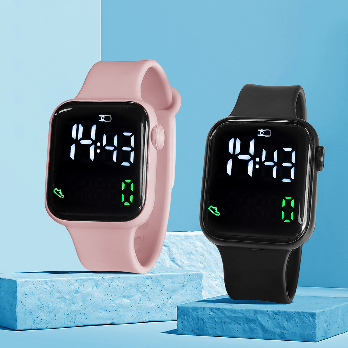 New 2PCS Student Minimalist Sm - Smartwatch Watches For Girls のレビューと価格
