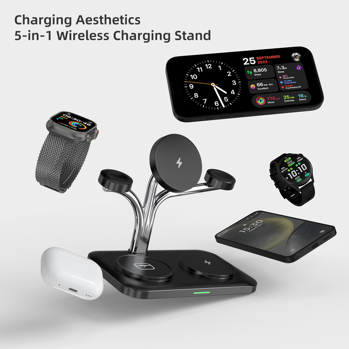 5 IN 1 Magnetic Wireless Charg - Smartwatch Apple Watch のレビューと価格