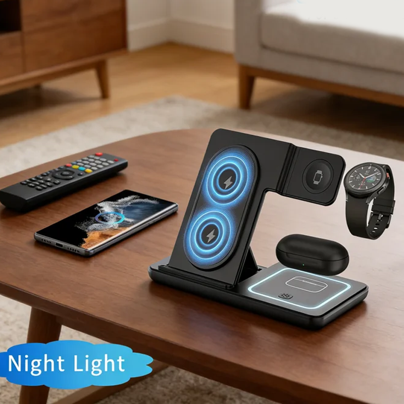 3 In 1 Foldable Wireless Charg - Watches Smartwatch Samsung のレビューと価格
